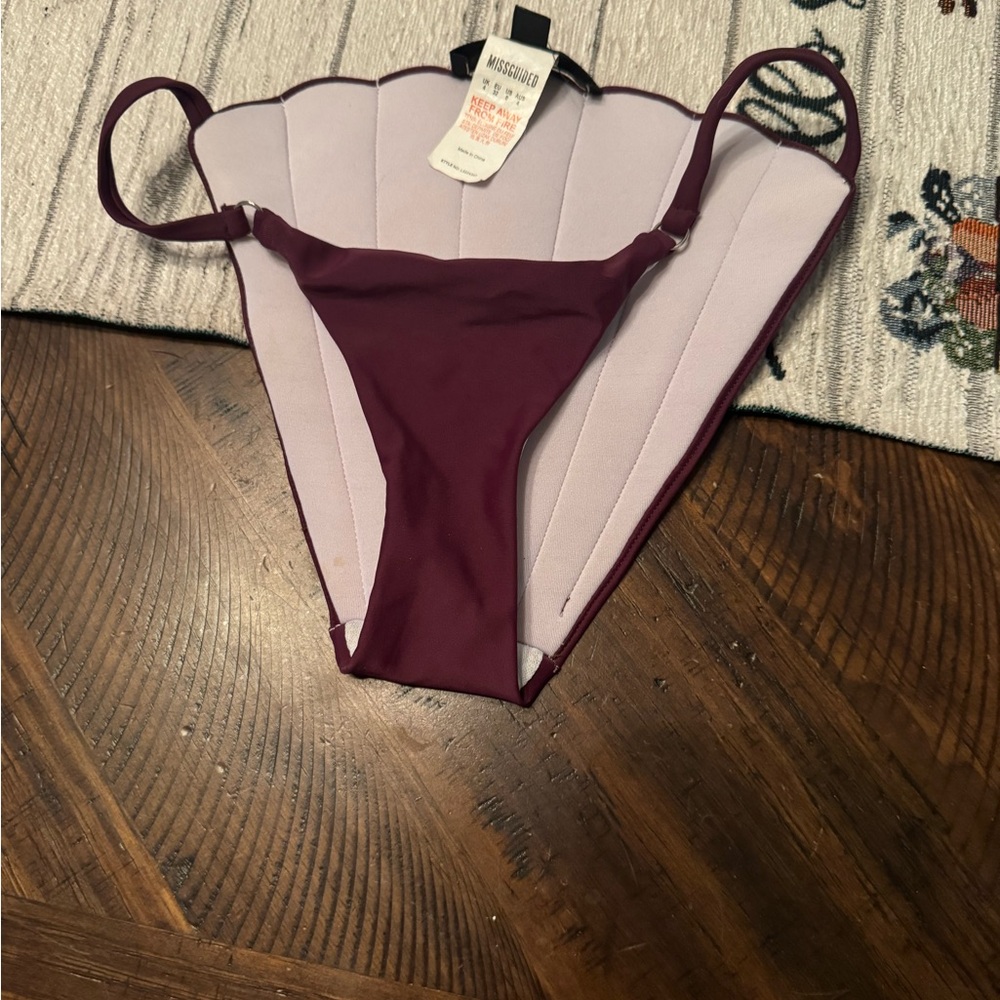 Purple seashell bikini bottoms